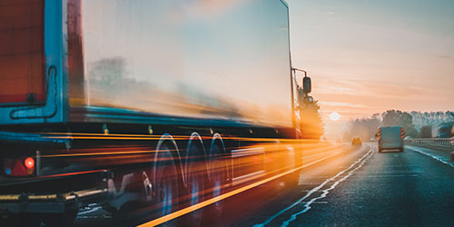 Blurred cars on a highway