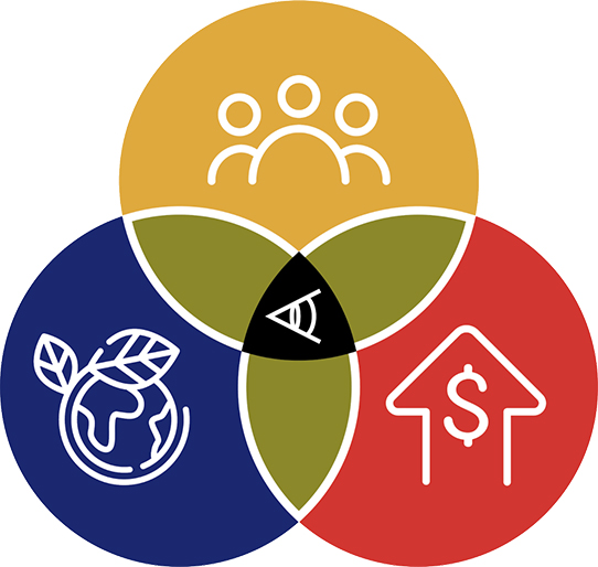 Triple bottom line circles
