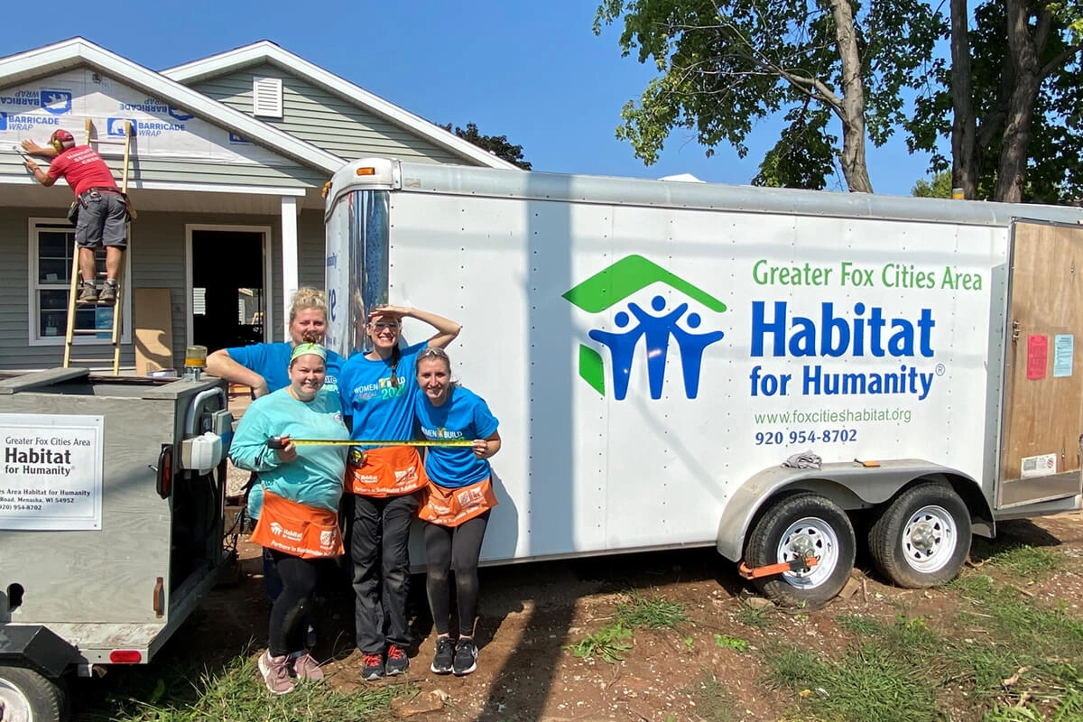 Women Volunteers supporting Habitat for Humanity housing project